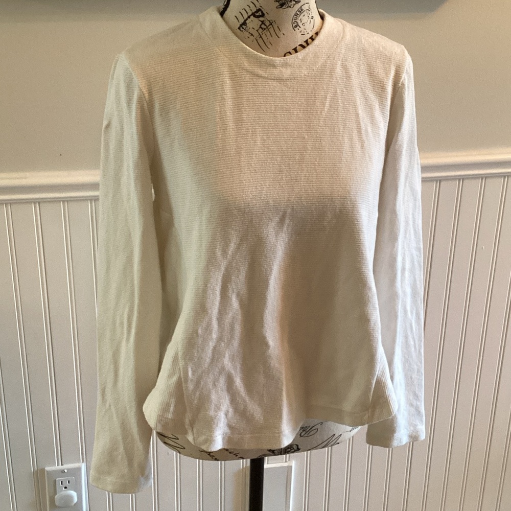 Madewell Cream Long Sleeve Sweatshirt